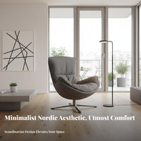 Upholstered Rotating Armchair Soft Upholstery Oversized Rotating Barrel Chair Modern Aesthetic Firm Density Foam