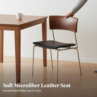 Armchair with Metal Frame Modernist Aesthetic Dining Seating Hangable Design Adaptable Use for Restaurant Owners, Kitchen