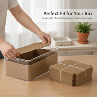 Disposable Corrugated Cardboard Reptile Terrarium Liners for Leopard Geckos, Medium/Large, Thickened Absorbent Pads