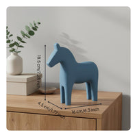 Wooden Horse Statue Soft Hues Nordic Style Wooden Foal Great Gift Small Horse Ornament for Living Room, Entryway, Office