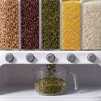 Rotating Grain Dispenser, Food Storage Container, Cereal Dispenser Box, Kitchen Organizer, 6 Compart - Image 7