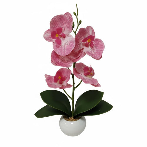 Potted Floral Arrangement Decor Low Maintenance Artificial Flower in Pot Potted Artificial Flower for Entryway
