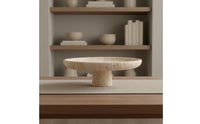 Mineral Serving Tray Nordic Travertine Fruit Bowl Scratch Resistant Marble Tray for Tabletop