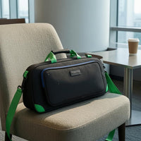 Black Stringless Guitar Bag Zippered Pocket Foldable Guitar Bag Shoulder Strap Foldable Top Handle