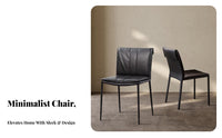 Upholstered Side Chair Light Luxury Design Household Furniture Firm Spineing Padding Sturdy & Stable for Dining Room