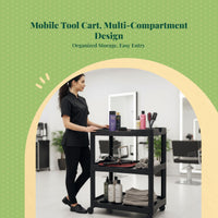 3-tier rolling garage storage cart