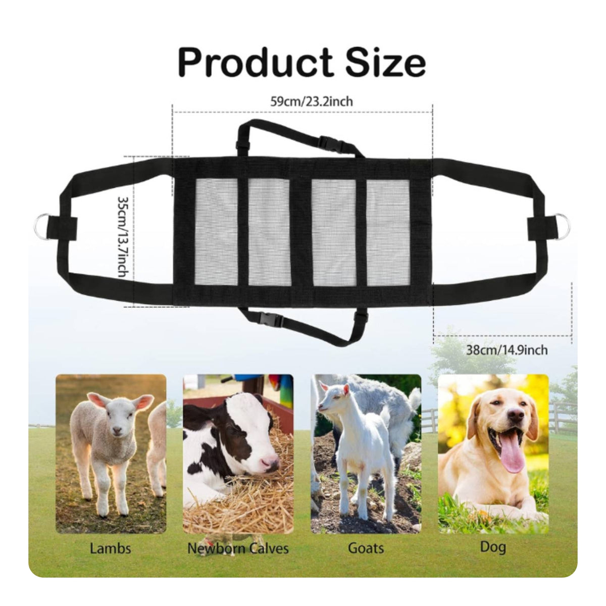 Hanging Livestock Weighing Sling Strapping Straps Livestock Weighing Sling