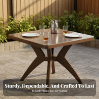 Table and Chair Set Heavy-Duty Food Stall Table and Chairs Easy to Clean Outdoor Dining Set for Families, Adults, Night Markets, Beach, Patios