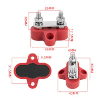 Two-postStud Battery Terminal Connector with Shielded Covers Secure Battery Terminal with Shielded Caps Easy to Use Compatible for DIYers