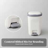 Hands Trash Can with Lid | Space-Saving Rectangular shape & build, Step Trash Can, for restroom