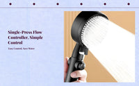 4-mode handheld shower, water-saving