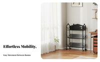 Multi-Tier children's Mobile Bookshelf Space-Saving Book Organizer on Wheels Shelving Unit 360° Rotating for Students, Teachers, Office Workers, Study Room, Playroom, Narrow Areas, Classroom