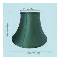 Dark Green Textile Shade Soft Light Drum Design Lampshade Translucent