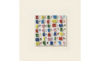 Wooden Puzzle with Raised Pieces Painted Alphabet Puzzle with Letter Blocks Learning Toy Thick Educational for Preschoolers