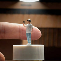 1:64 Scale Figure Realistic Detail 1:64 Scale Figurine Workmanship Diorama Person Figurine for Collectors, Photo Prop, Desk Display