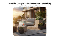 Woven Rope Armchair Nordic Design Padding Ed Woven Armchair Weather Resistant Water Resistant for Adults, Balcony, Courtyard