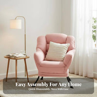 Upholstered rotating Armchair Comfortable Home Furniture Ergonomic Support Plush Padding for Adults, Homeowners