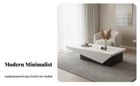 Modern Minimalist Design Oval Table with Sculptural Base Light Luxury Living Room Furniture Cream aesthetic Home Furnishing Lowsilhouette hidden from viewline for Small Apartment Dwellers, Homeowners, Interior Designers, Lounge Area, Office