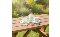 Wooden Tea Party Set Imaginative Tea Party Set Realistic Toy for Young Children, Playroom
