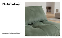 Corduroy Block Sofa Minimalist aesthetic sectional Seating open Combination Lowheight for Homeowners, Lounge Area