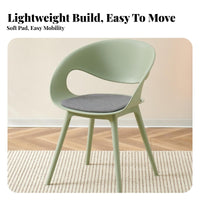 Minimalist Design Cutout Backrest Chair Versatile Home Seating Sturdy Construction Easy Assembly for Business Owners, Interior Designers, Office, Reception Area, Dining Room, Kitchen