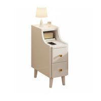 Slim Gap Cabinet Space-Saving Design Nightstand Safe Rounded Edges for Dorm Room
