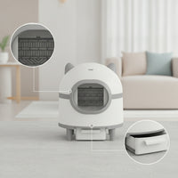 Large Capacity Smart Litter Box with App Control Safe Pet Supply for Living Room