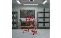 Anti-Slip Step Ladder with Tool Rack Foldable Step Ladder with Handrails Sturdy Stable for Apartment