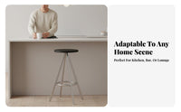 Round Seat Counter Stool Light Luxury Bar Chair Minimalist Design for Adults