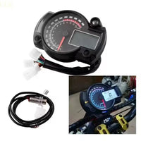 Universal Motorcycle Digital Speedometer Odometer Tachometer 7-Color Waterproof