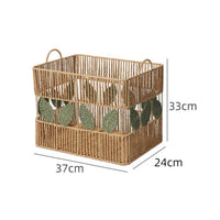 Woven Basket with Handles Handwoven Rope Storage Basket Organizer for Laundry Room, Closet