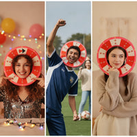 Lightweight Fortunate Wheel Hat Portable Novelty Hat with Face Opening Soft Headwear Comfortable for Performers, Photo Booths