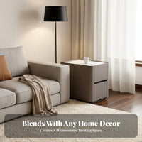 Round Storage End Table Modern Minimalist Design Living Room Furniture Luxury Design Multipurpose Use for Homeowners