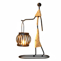 Metal Candle Holder Creative Design Table Centerpiece Candlestick Vintage