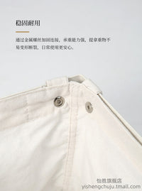 白色铁艺收纳筐极简风家用大容量布艺内衬卧室衣物浴室杂物收纳篮