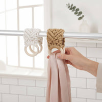 2 Pieces Crochet Towel Holder Handmade Home Accessory Decorative for Bathroom