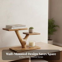 Bracketed Wall shelf Decorative Floating Picture shelf Protective Lip for Office