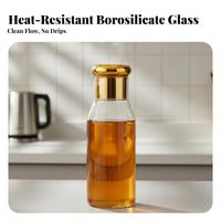 Heat and Cold Resistant Glass Pitcher with Cup Lid Safe Material Glass Carafe with Tumbler Lid Easy to Clean for Students, Bedroom