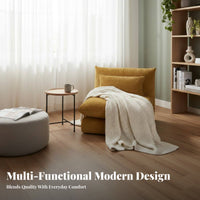 transformable floral Pouf 2-in-1 Function Floor Lounger Plush Upholstery Modern design for Students, Apartment