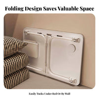 Space-Saving Foldable Laptop Table Multi-Functional Foldable Lap Desk Ready to Use Bed Tray Device Slot for Dorm Residents, Distant Workers, Users with Limited Mobility, Home Office, Sofa, Travel, Floor