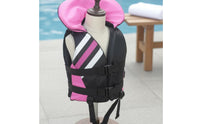 Lightweight Kids Life Jacket Non-Inflatable Children's Swim Vest Adjustable Straps Foam Swim Instructor Portable for Beginners, Swimming