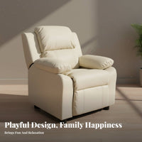 Reclining Function child's Recliner Armchair Adjustable Backrest and Footrest Childs Recliner Armchair Comfortable Padding Toddler Seat Sturdy Construction for Children, Toddlers, Playroom, Reading Nook, Bedroom, Watching TV