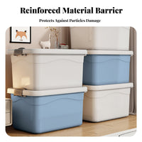 Wheeled Storage container with Lid Large Capacity Wheeled Latch Box Lidded long-premiering for Students, homeowners