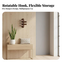 Wooden Peg Rail Nordic aesthetic Coat Hanger Functional Decor for Entrymanner, Bathroom