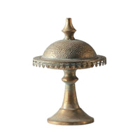 Pedestal Tray with Rim Decorative Metal Pedestal Tray Gold