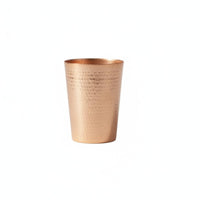 Copper Cup with Hammered Exterior Reusable Water Cup Minimalist for Desk