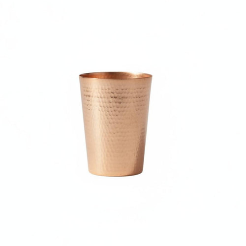 Copper Cup with Hammered Exterior Reusable Water Cup Minimalist for Desk