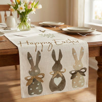 Easter Table Runner Heat Insulating Easter Bunny Table Cloth for Kitchen Dining Table Decoration Home Party Decor, 33x183cm