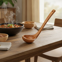 Wooden Soup Ladle Large-Capacity Soup Ladle Wood Grain Spoons for Home Cooks, Chefs, Kitchen, Restaurant, Cafeteria