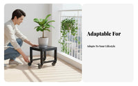 2-Tier Rolling Planter cart Nordic design Plant Stand Lockable casters
